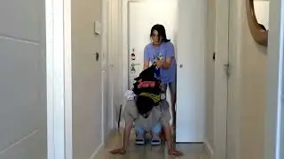 Lovely couple | Human horse riding challenge