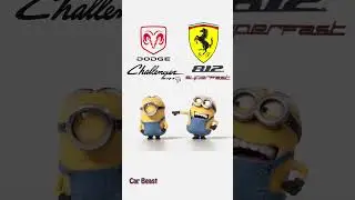 Dodge Challenger SRT Hellcat vs Ferrari 812 Superfast minions style
