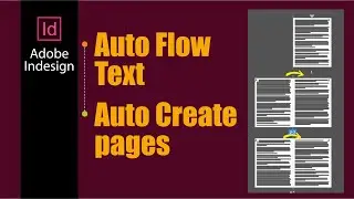 Auto flow text indesign | Auto Create pages in Indesign | #indesign  #adobe #adobeindesign