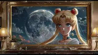 Framed Art Sailor Moon Wallpaper Background Screensaver Screensaver no Sound Screensaver for Sleep