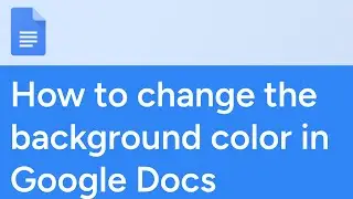 How to change the background color in Google Docs