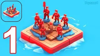 Human Raft - Gameplay Walkthrough Part 1 Human Raft War Army Commander Naval Defense (Android)