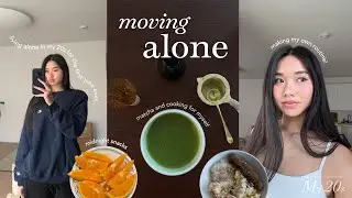 moving alone diaries 🧸📦 | marketplace finds, grocery shopping, making my own routine