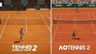 Tennis World Tour 2 vs AO Tennis 2 Gameplay Comparison - PC