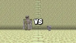 Iron Golem vs Wolf - Minecraft Mob Battle