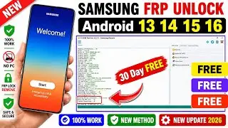 30 Day FREE FRP BYPASS ANDROID 15/ 16/17 | ALL SAMSUNG FRP UNLOCK FREE METHOD | ALL CPU 🔓 FREE TOOL 