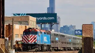 Evening Rushhour Railfanning Downtown Chicago | Clybourn & Canal St X-ing + Horn Echoes | HD