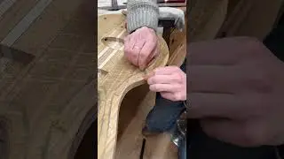 #woodworking carving #bassguitar body contours on this 6 string #bass #luthier #guitar #handtools
