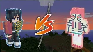 AKAZA VS TOMIOKA GIYU || minecraft gameplay ||