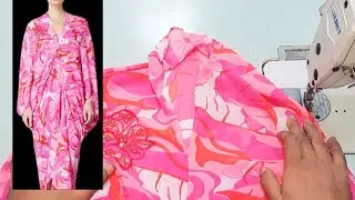 ♥️different style but  very easy 😱| design dress cutting and stitching || sewing a new dress |