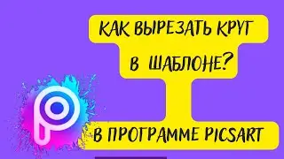 Как вырезать круг в  шаблоне в программе Picsart