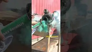 how a turbine blows air (colored smoke for experiment) #shorts