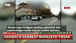 Eskişehir'de Bisikletliye Ceza Fox Ana Haberde