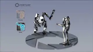 Portal 2 Co-op Bots Waving Loading Screen (1 Hour Loop, 4K)