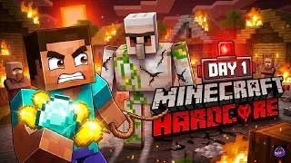 “Minecraft Hardcore Day 1 – I Was NOT Ready For This 💀”