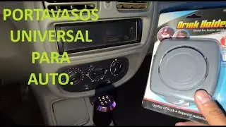Portavasos universal para auto Instalado en un Nissan Platina o Renault Clío 2