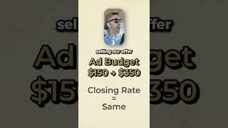 The only difference between your business and mine is that I spend $1k/day on ads and you spend $150