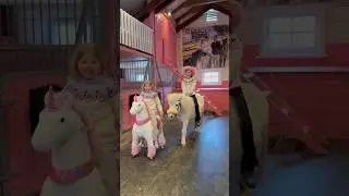 Unicorn adventure in our PINK horse stable🦄💖 