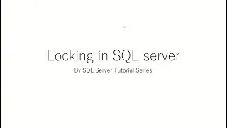 Locking in SQL Server