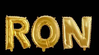 Ron - animation: Personal Name animation, black screen effect, balloon letters