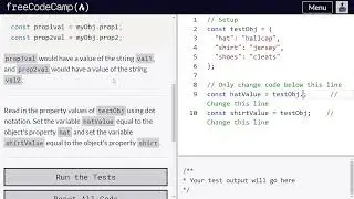 Accessing Object Properties with Dot Notation - freeCodeCamp | Video 84 | Basic JavaScript