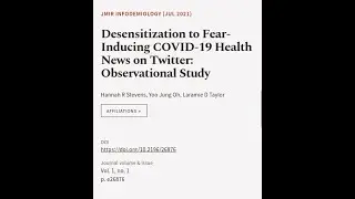 Desensitization to Fear-Inducing COVID-19 Health News on Twitter: Observational Study | RTCL.TV