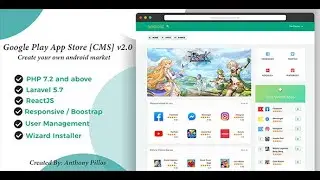 Google Play App Store CMS || Playstore 9Apps clone script || Make Appliaction Downloader website