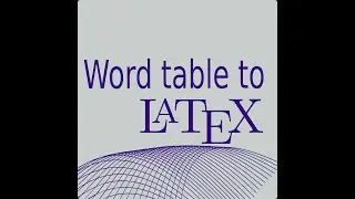 Word table To Latex