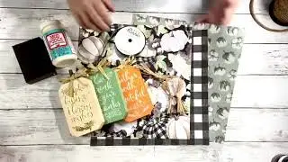 Dollar Tree pumpkin shelf sitters makeover!