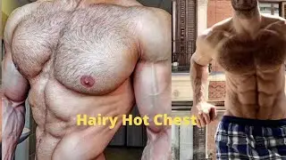 Hairy hot chest bodybuilder #muscularmen #muscletv