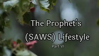 Prophet Muhammad SAWS Life Style Part VI