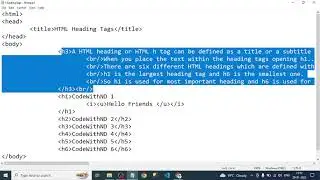 Basic HTML Heading Tags like H1, H2, H3, H4, H5 and H6 By CodeWithND #codewithnd #basichtml