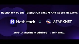 Hashstack Public Testnet On zkEVM  And Goerli Network || Zero Investment Airdrop || Join Now.