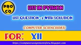 LIST QUESTION -1 WITH SOLUTION