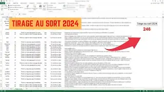 Résultat du tirage au sort 2024
