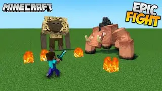 Epic Fight with Mutant Hoglin And Wither Skeleton | Minecraft hindi