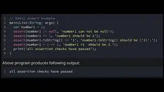 Assert Statements in Dart Programming Language