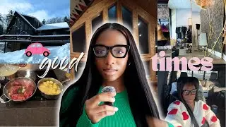 Self-Care, Sephora & Cabin Trip 🌲 Cozy Getaway Vibes