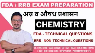 CHEMISTRY / ANALYTICAL CHEMISTRY /FDA & RRB EXAM PREPARATION / SENIOR TECH ASST. /ANALYTICAL CHEMIST