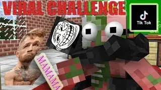 Monster School : VIRAL CHALLENGE - Minecraft Animation