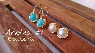 💎Earrings and ball earrings in rolled wire easily and quickly | ✨ Jewelry & Wire - Diy Cute