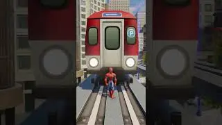 Getting Hit By The Train in Spider-Man Games 
