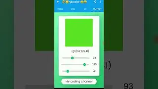 Rgb color code generator #html #shorts #css