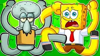 SPONGEBOB & SQUIDWARD Have NO BONES in Roblox! | Spongebob Roblox