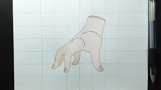 how to draw Thing Wednesday