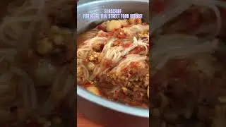 RICE NOODLES WITH SPICY FISH CURRY | Kanom Jeen Namya (ขนมจีนน้ำยาป่า) | Thai Street Food