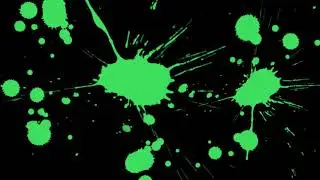 Paint SPLATTERS (5 versions) - Green Screen
