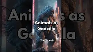Ai draws animals as Godzilla #ai #godzilla #kaiju #aigenerated #animals #aiartcommunity