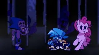 (ensless) Majon Sonic vs pinkiie pie y boyfriend (friday night funkin)