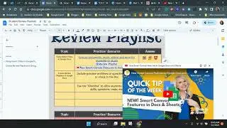 Review Playlists in Google Docs